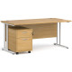 Maestro Straight Desk with Under Desk Pedestal